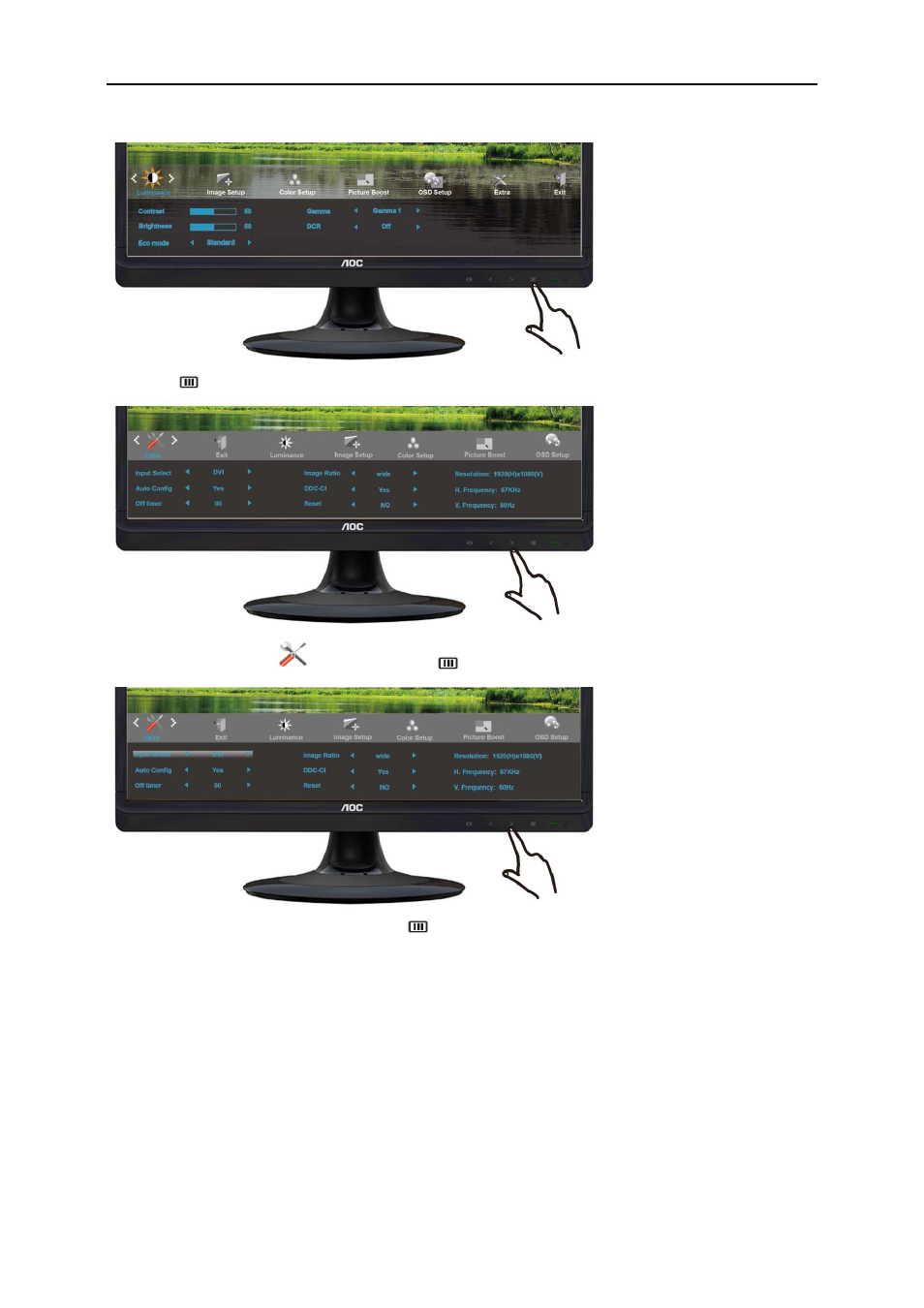 Extra | AOC e2220Swdn User Manual | Page 32 / 68