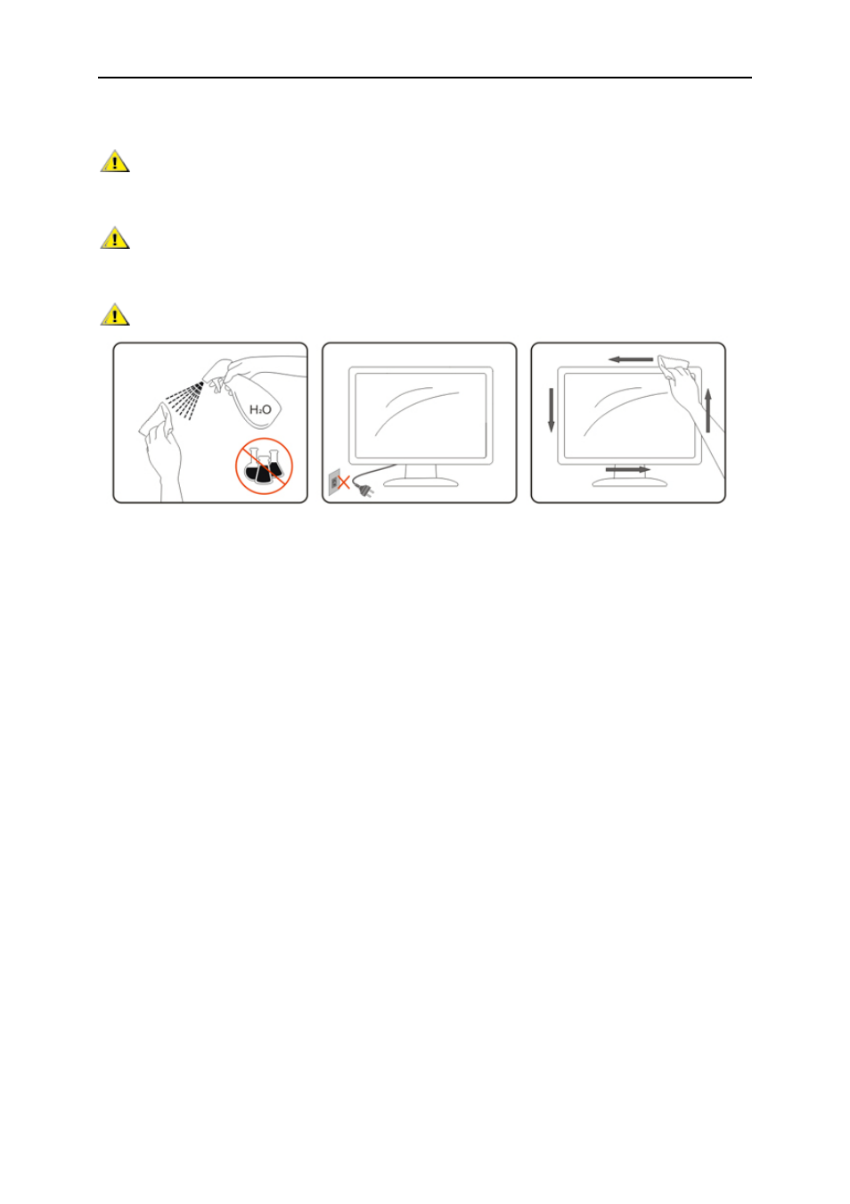Cleaning | AOC e2220Swdn User Manual | Page 7 / 68