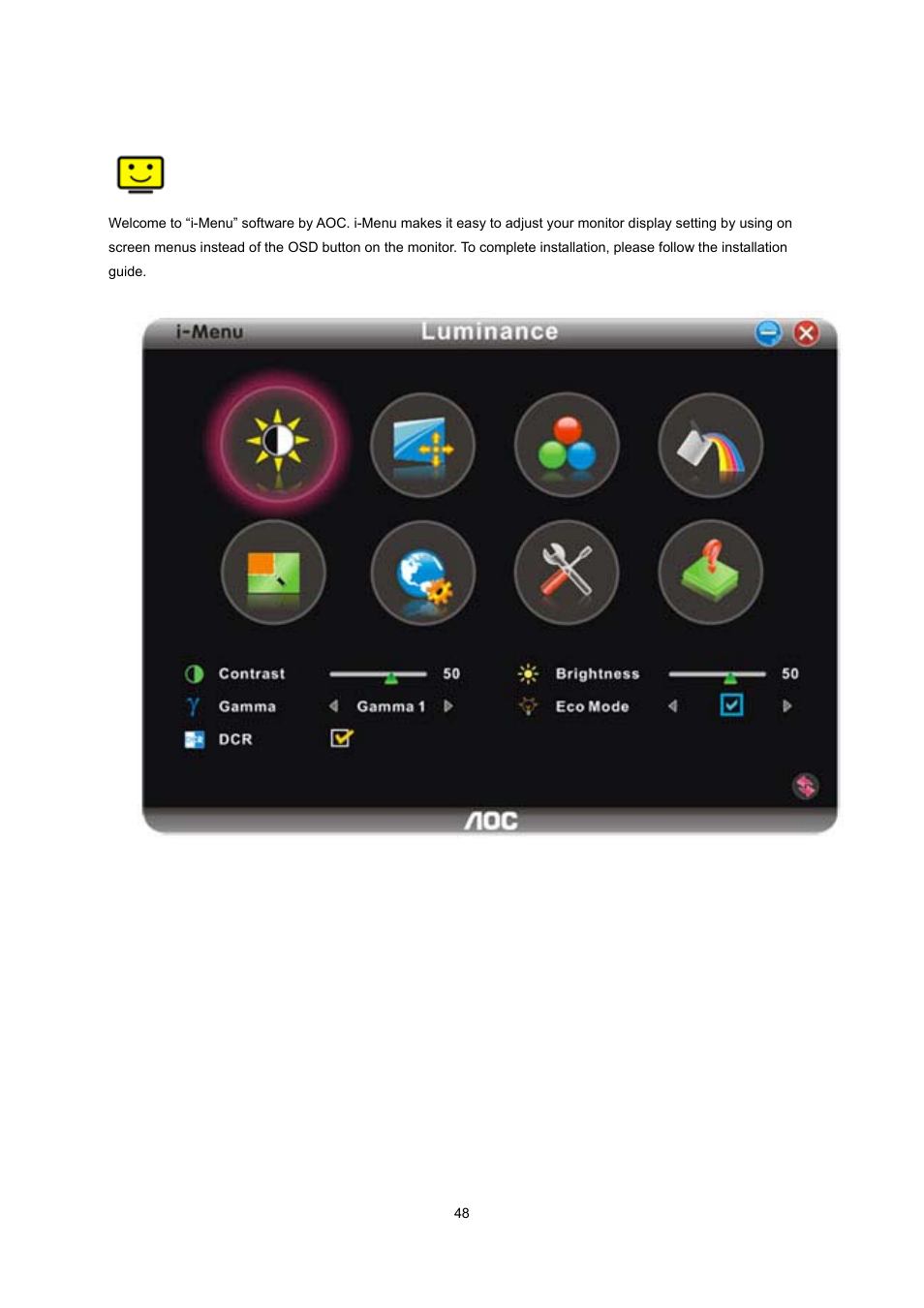 I-menu | AOC e2237Fwh User Manual | Page 48 / 65