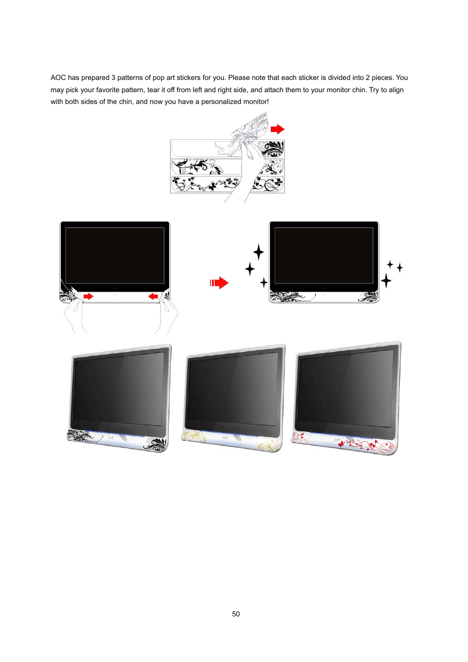 Pop art sticker | AOC e2237Fwh User Manual | Page 50 / 65