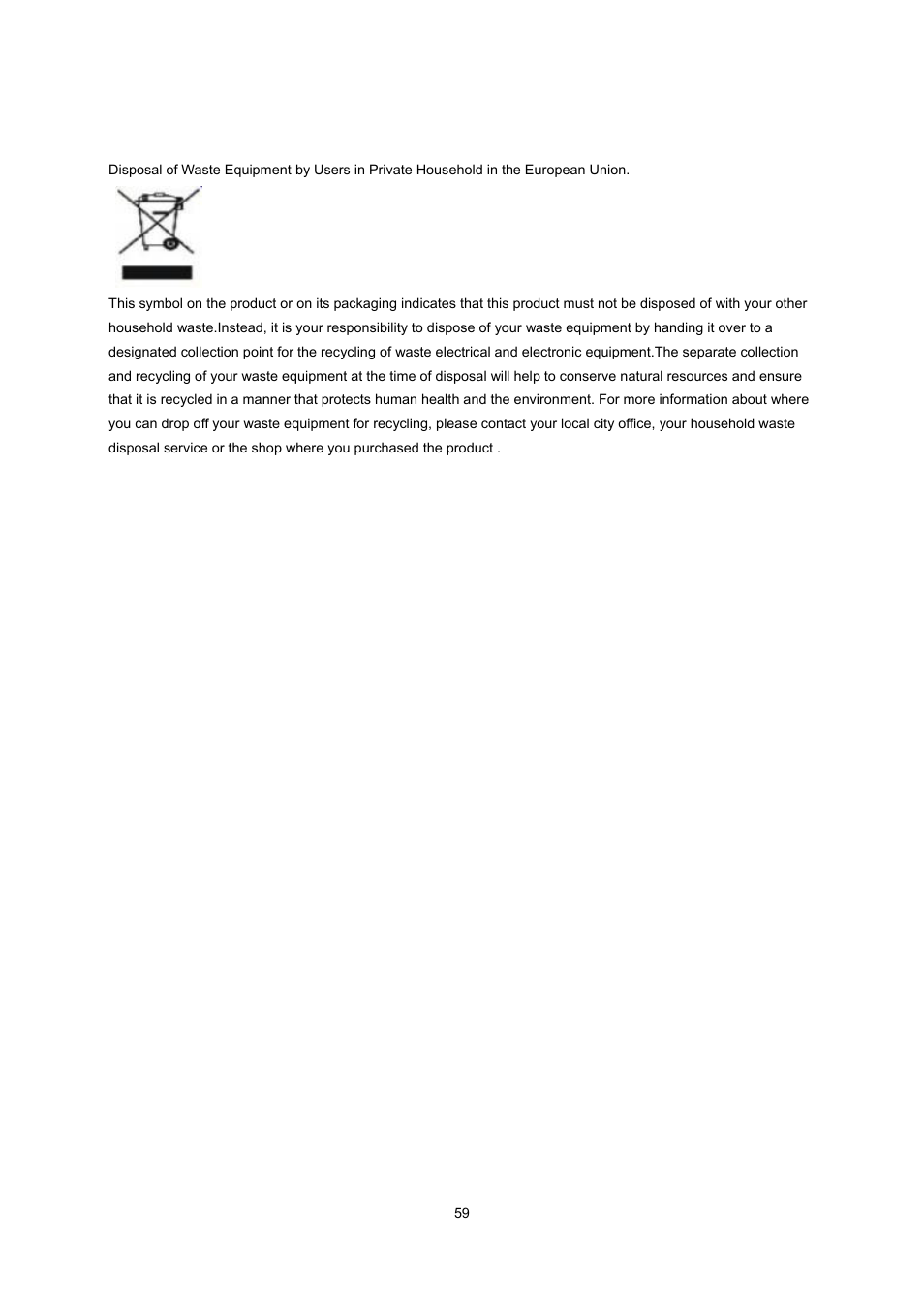 Weee declaration | AOC e2237Fwh User Manual | Page 59 / 65