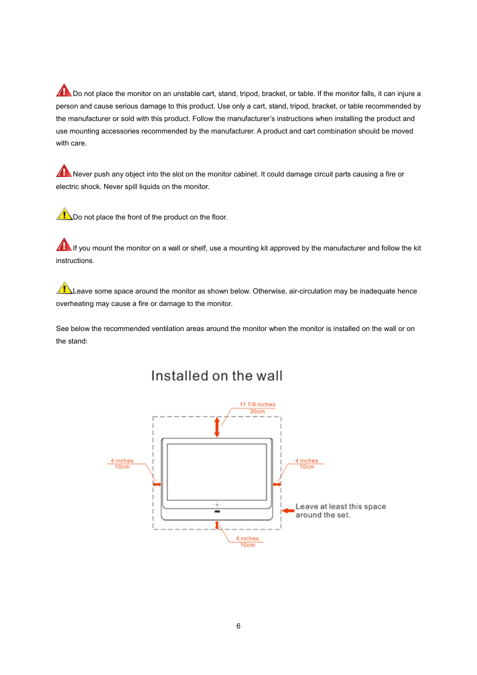 Installation | AOC e2237Fwh User Manual | Page 6 / 65