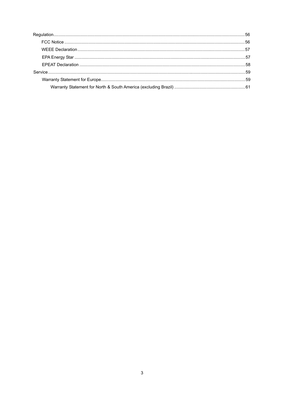 AOC e2239Fwt User Manual | Page 3 / 62