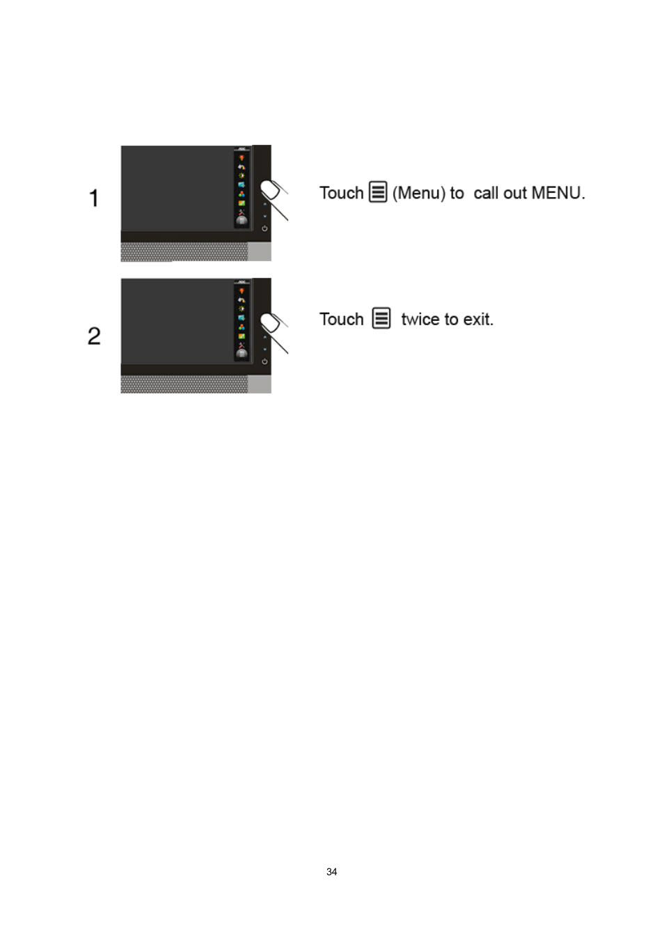Exit | AOC e2239Fwt User Manual | Page 34 / 62