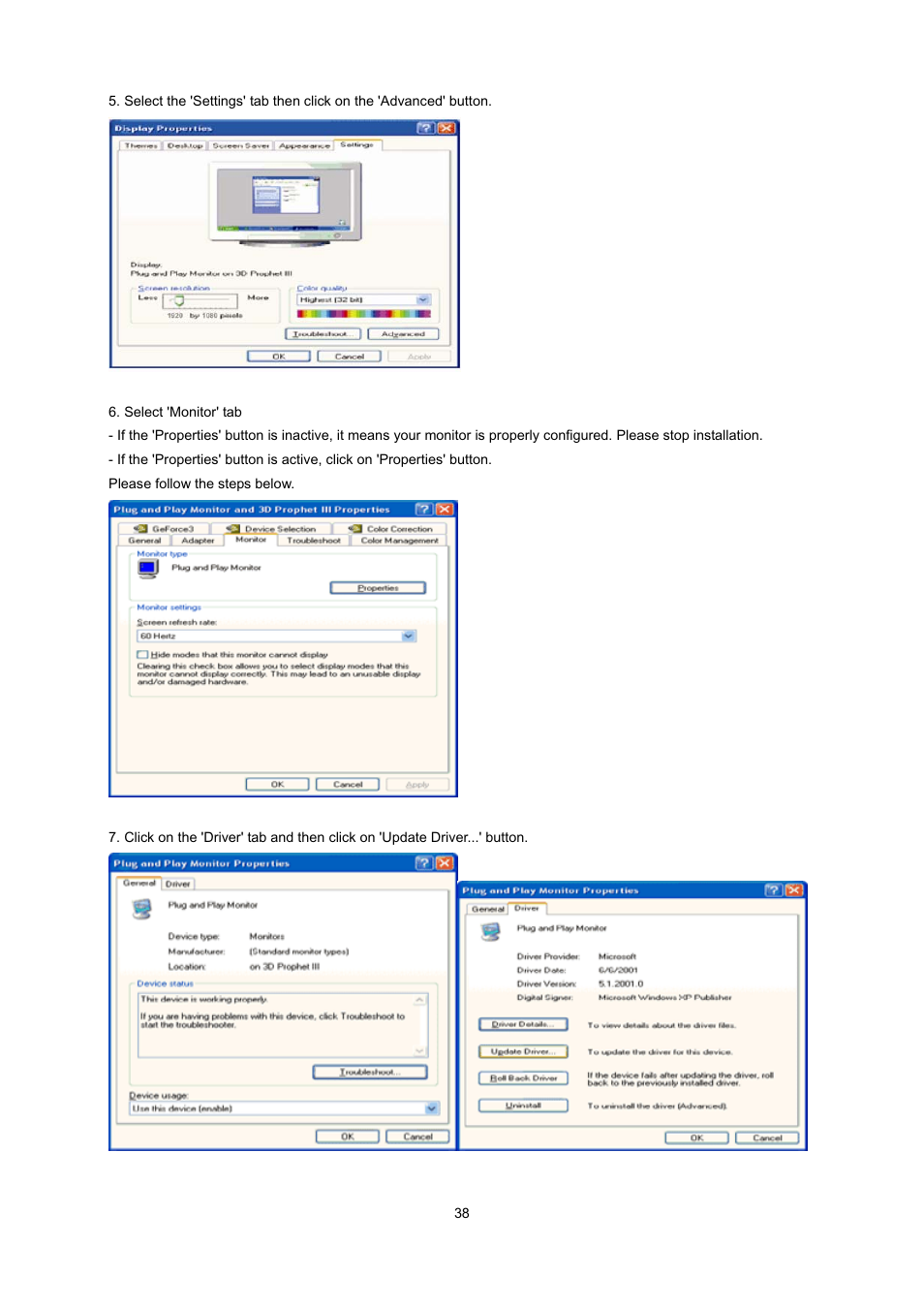 AOC e2239Fwt User Manual | Page 38 / 62