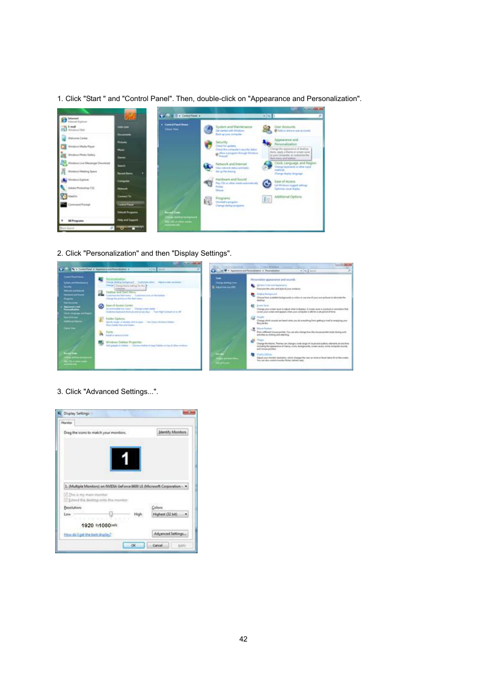 Windows vista | AOC e2243Fwk User Manual | Page 41 / 63