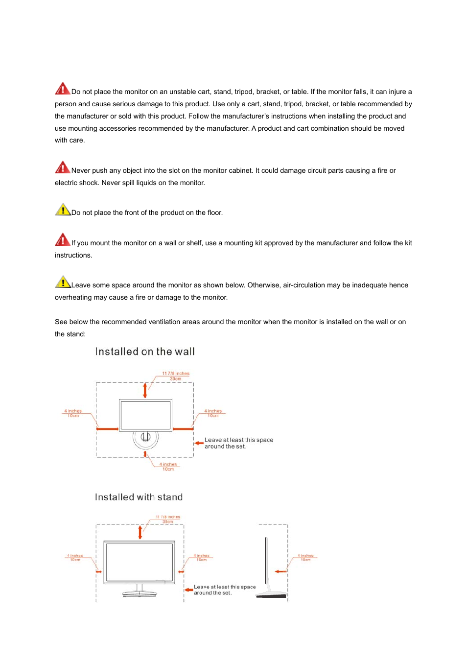Installation | AOC e2243Fwk User Manual | Page 5 / 63