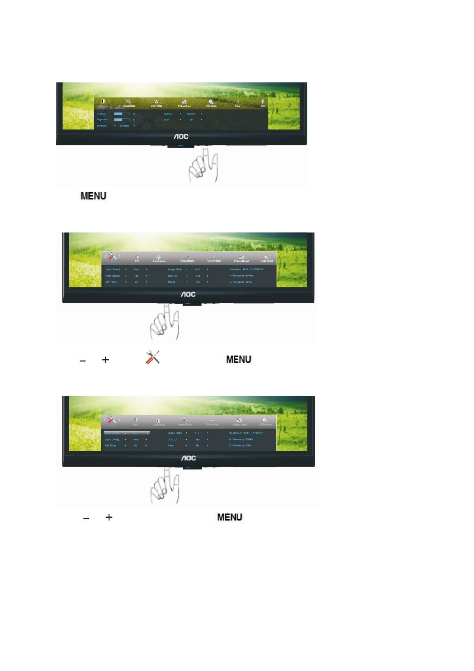 Extra | AOC e2250Swd User Manual | Page 30 / 59