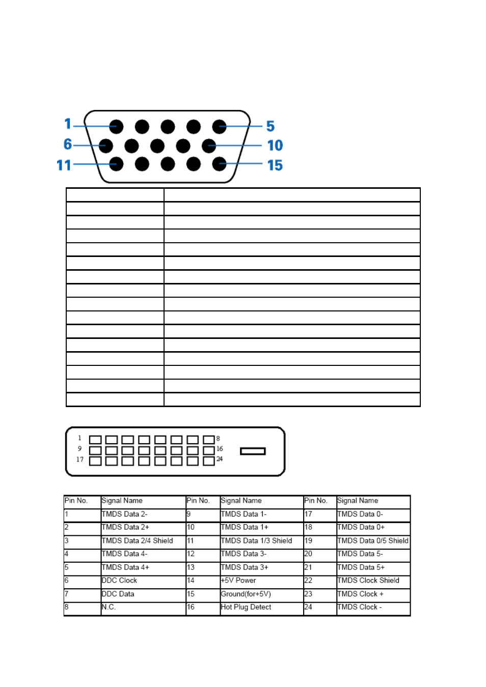 Pin assignments | AOC e2250Swd User Manual | Page 51 / 59