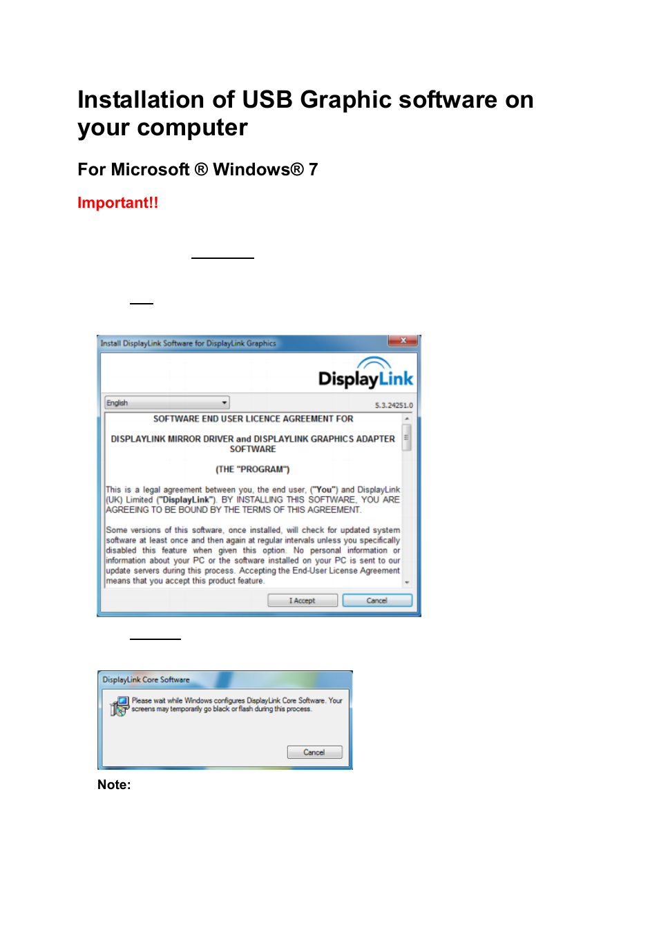 For microsoft ® windows® 7 | AOC e2251Fwu User Manual | Page 12 / 32