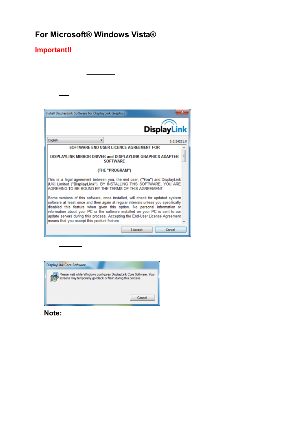 For microsoft® windows vista | AOC e2251Fwu User Manual | Page 14 / 32