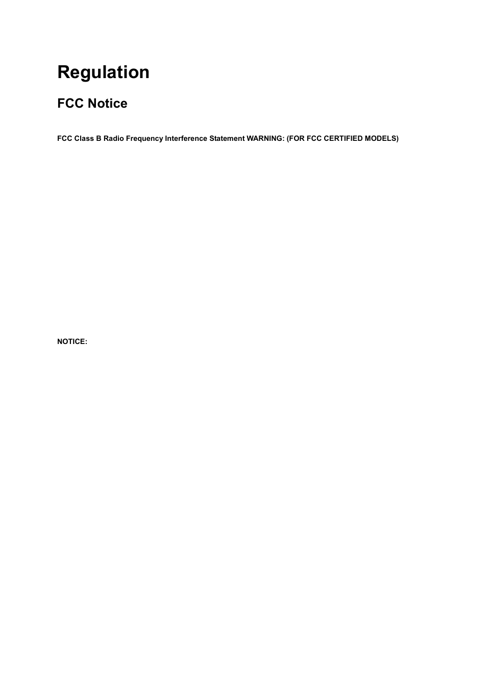 Regulation, Fcc notice | AOC e2251Fwu User Manual | Page 25 / 32