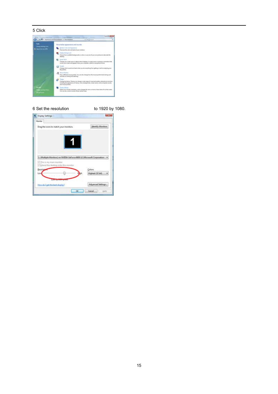 AOC e2251Swdn User Manual | Page 15 / 59