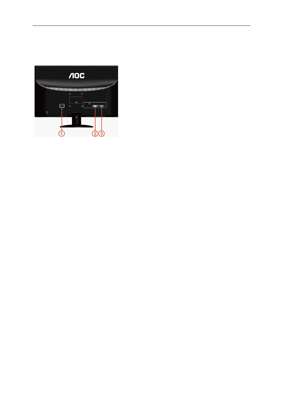 Connecting the monitor | AOC e2252Swdn User Manual | Page 11 / 59