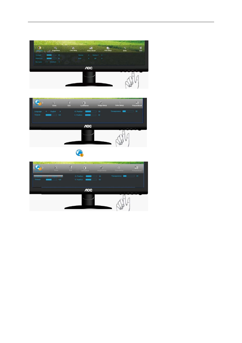 Osd setup | AOC e2252Swdn User Manual | Page 29 / 59