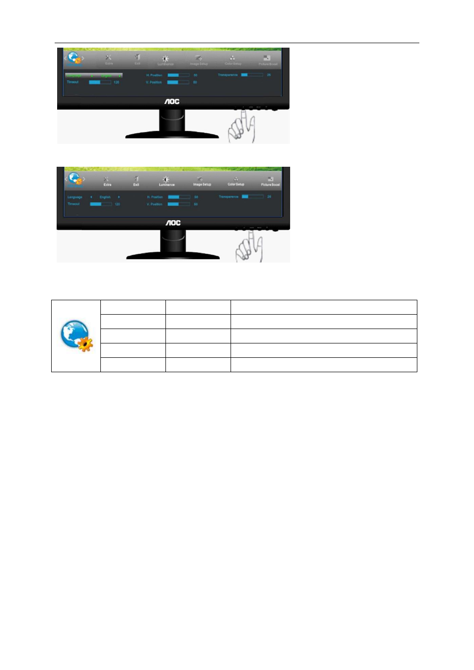 AOC e2252Swdn User Manual | Page 30 / 59