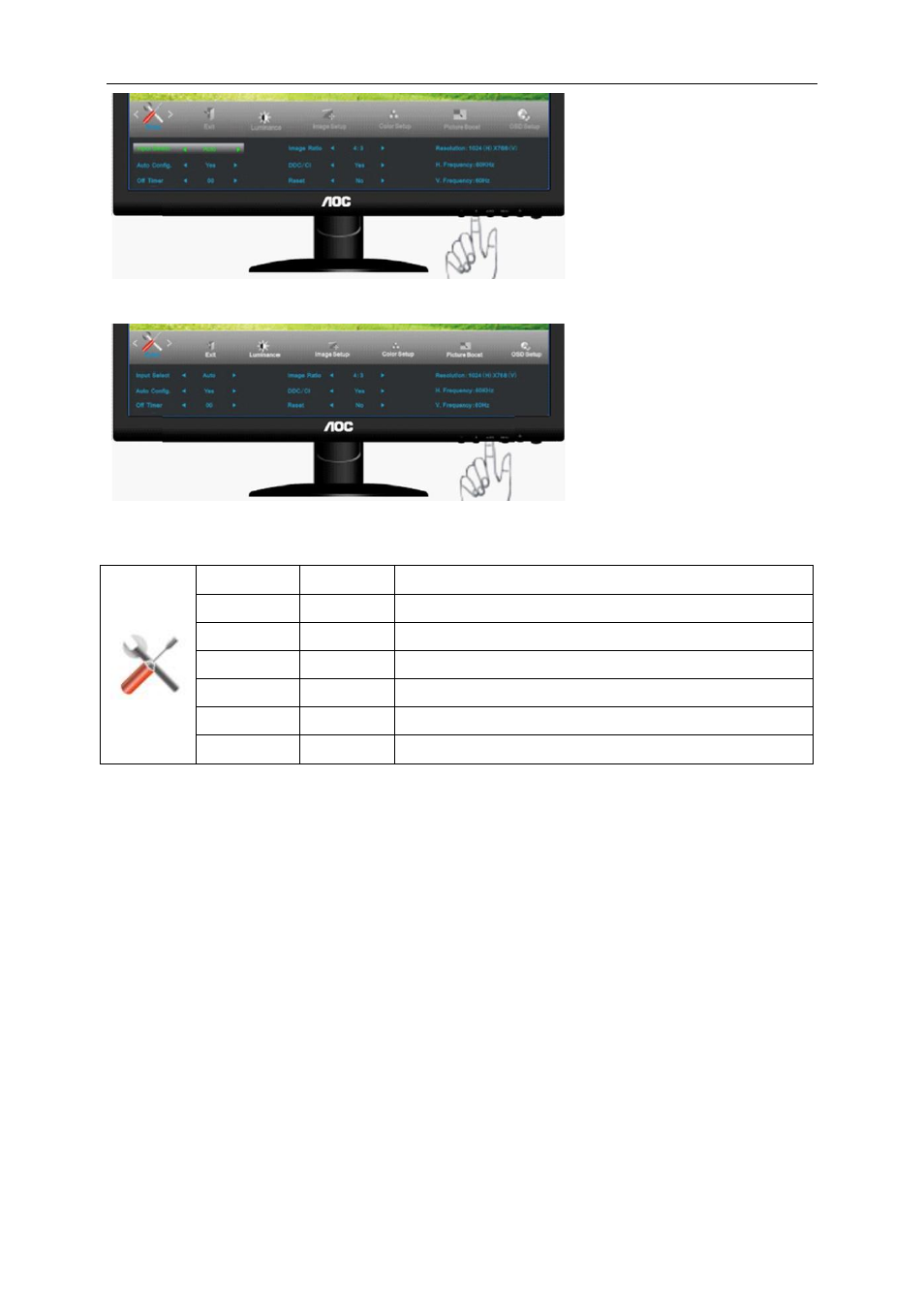 AOC e2252Swdn User Manual | Page 32 / 59