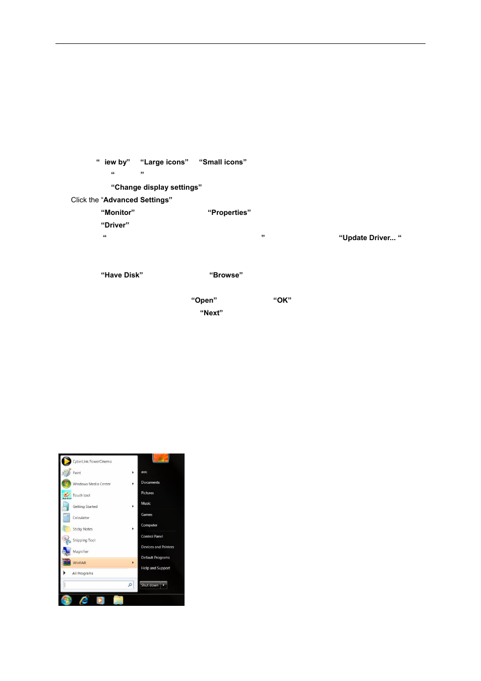 Driver, Monitor driver, Windows 8 | Windows 7 | AOC e2252Swdn User Manual | Page 35 / 59