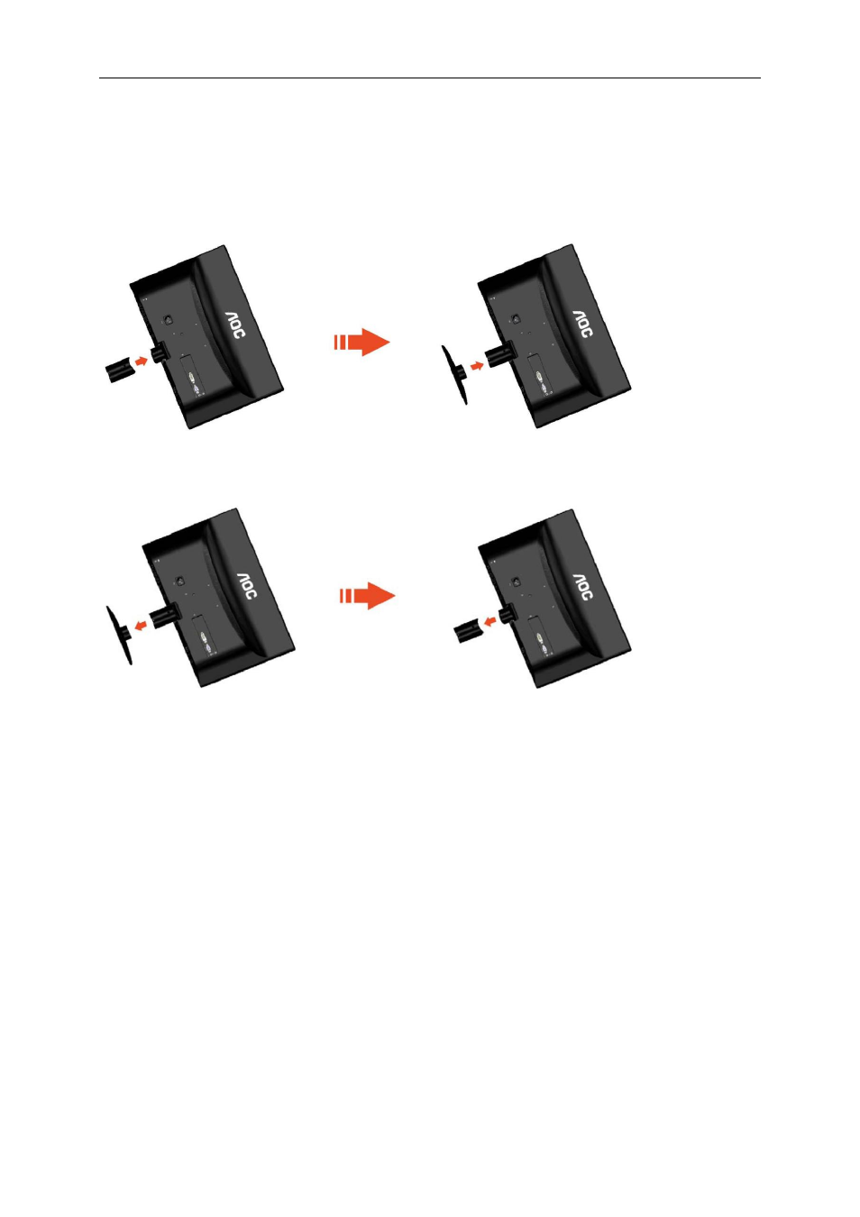 Setup stand & base | AOC e2252Swdn User Manual | Page 9 / 59