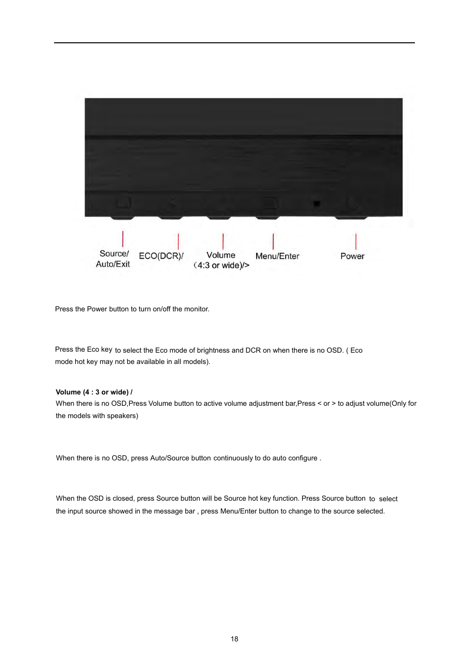 Hotkeys | AOC e2260Swda User Manual | Page 18 / 61