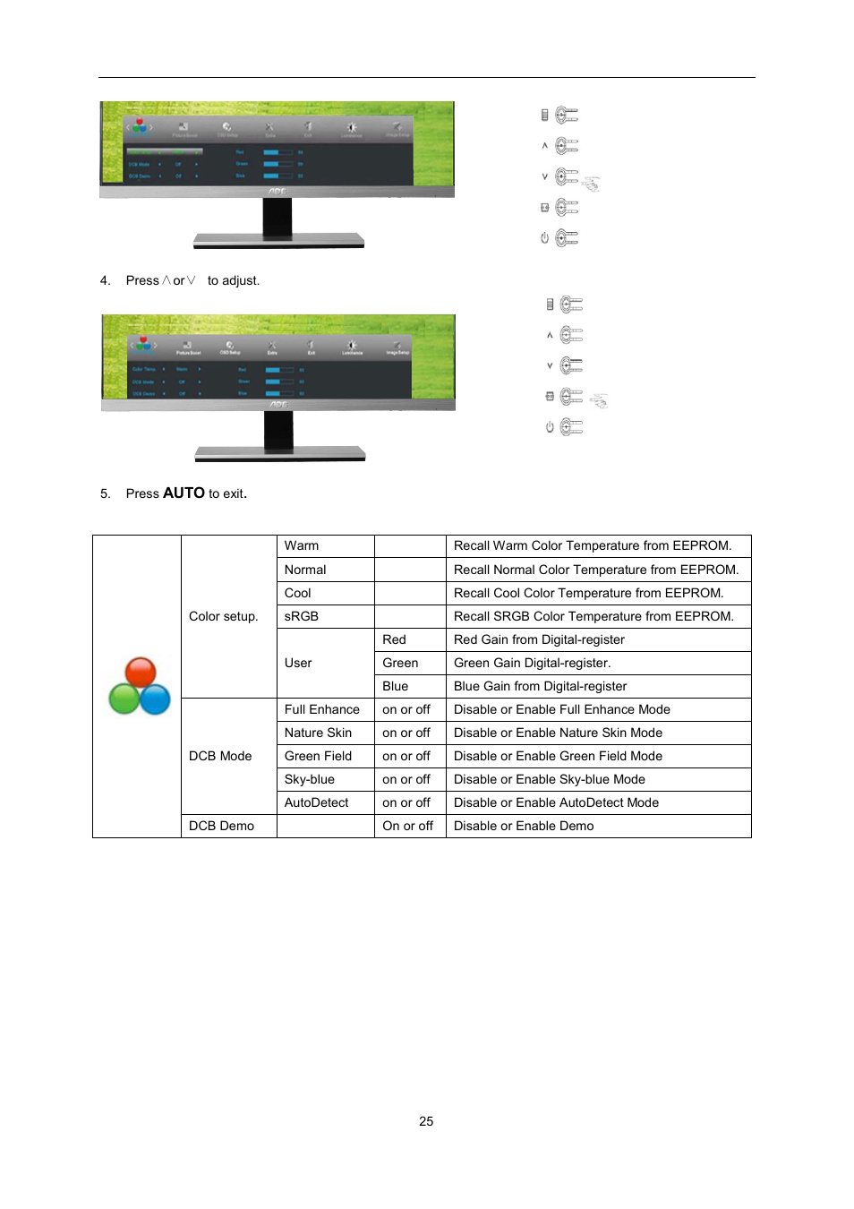 AOC i2267Fw User Manual | Page 25 / 66