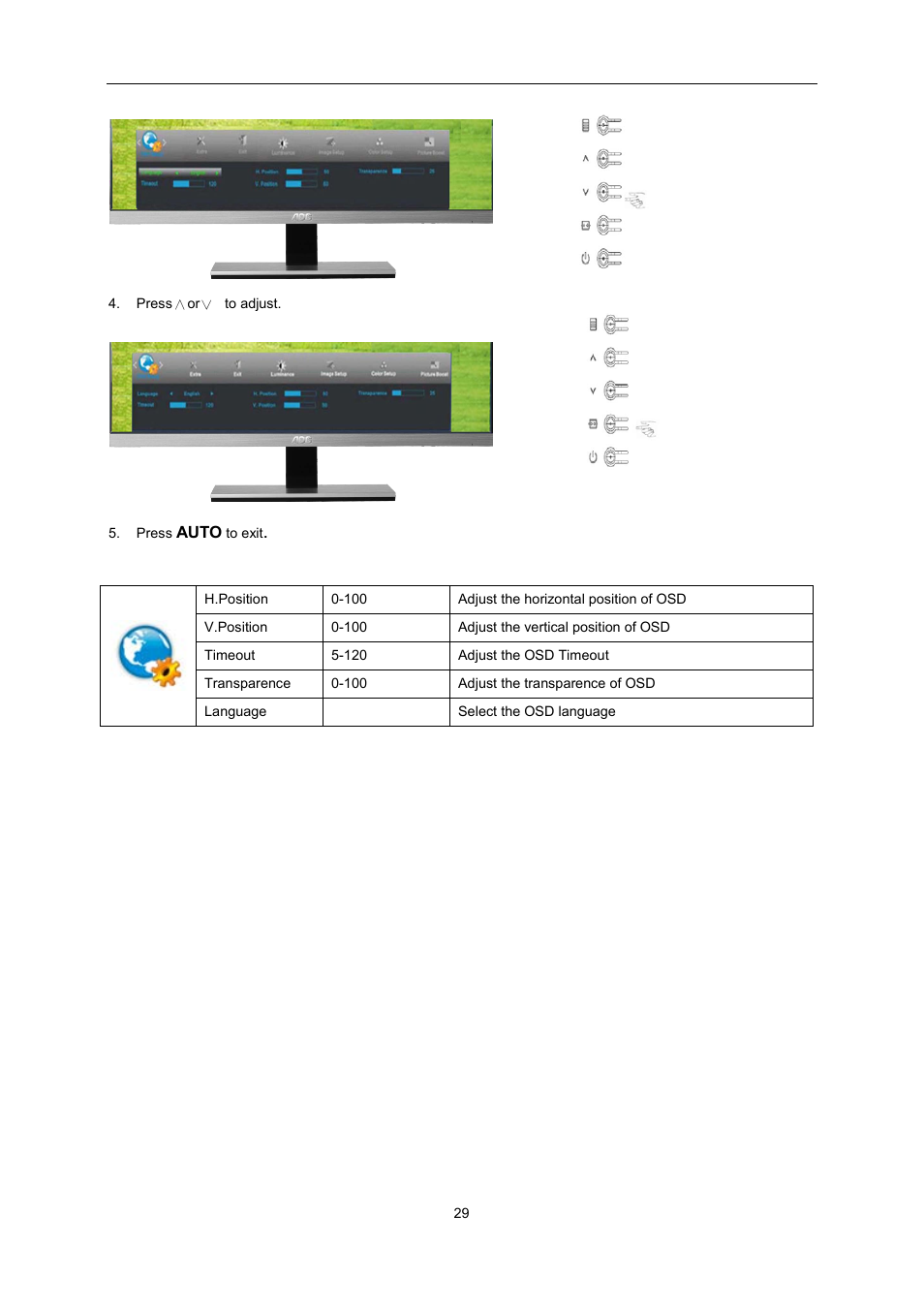 AOC i2267Fw User Manual | Page 29 / 66