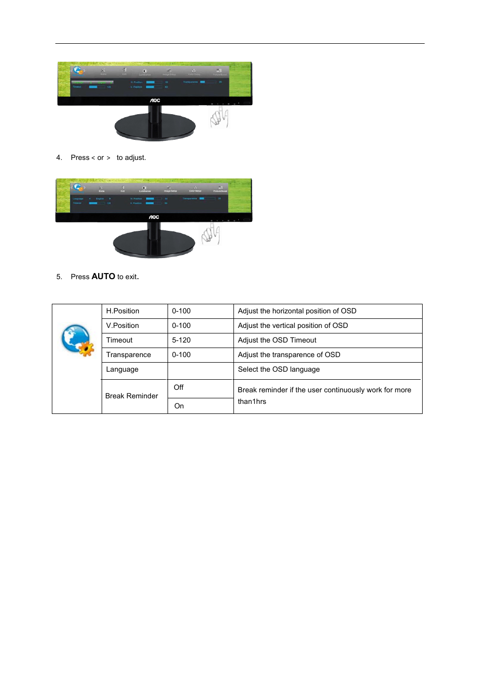 AOC i2769Vm User Manual | Page 34 / 71