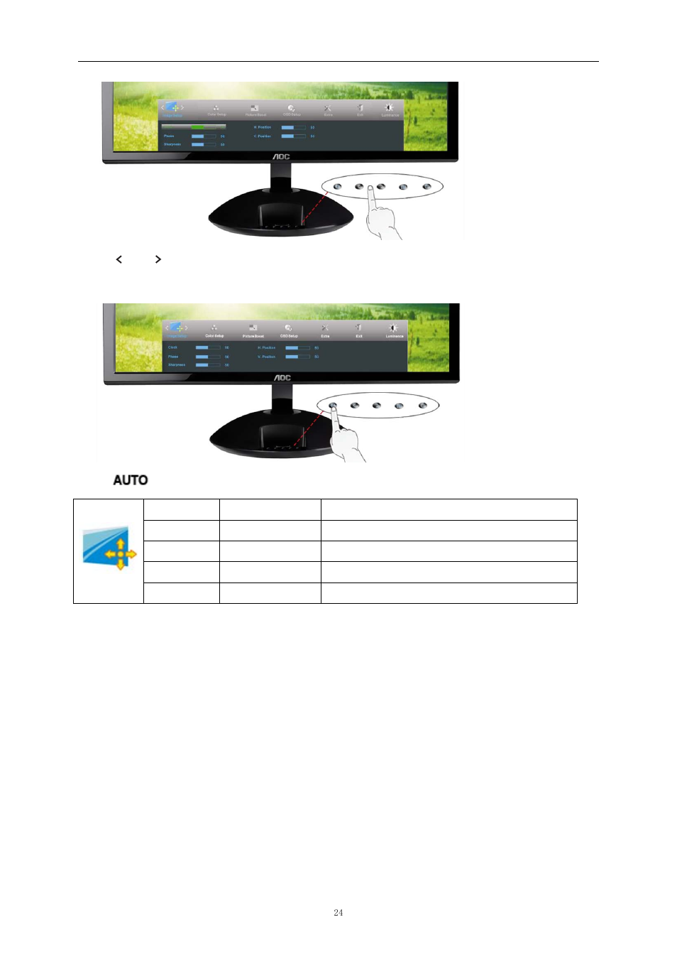 AOC e2343Fi User Manual | Page 24 / 62