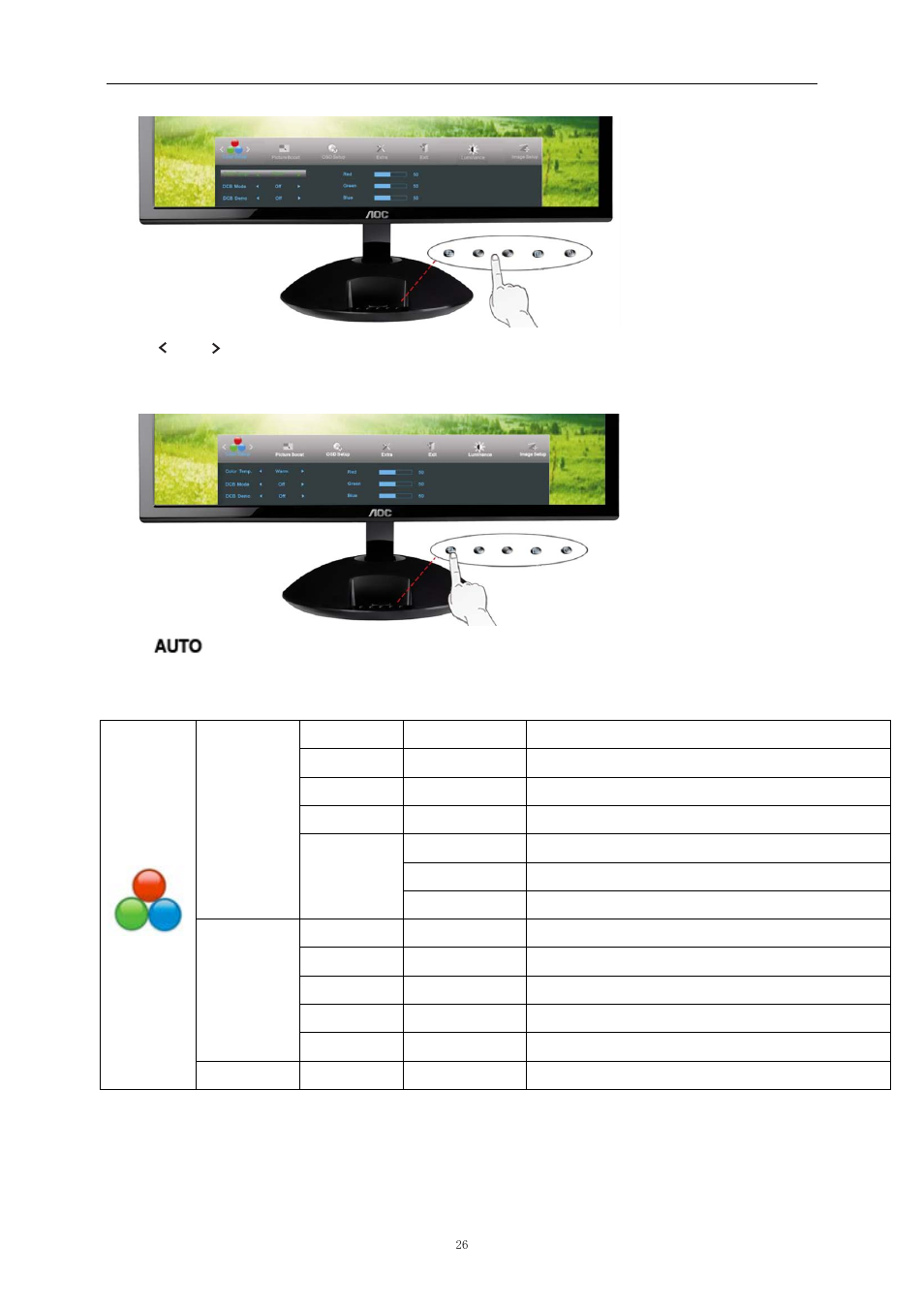 AOC e2343Fi User Manual | Page 26 / 62