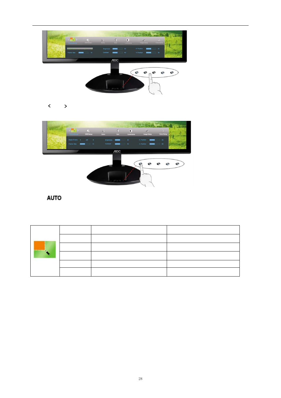 AOC e2343Fi User Manual | Page 28 / 62