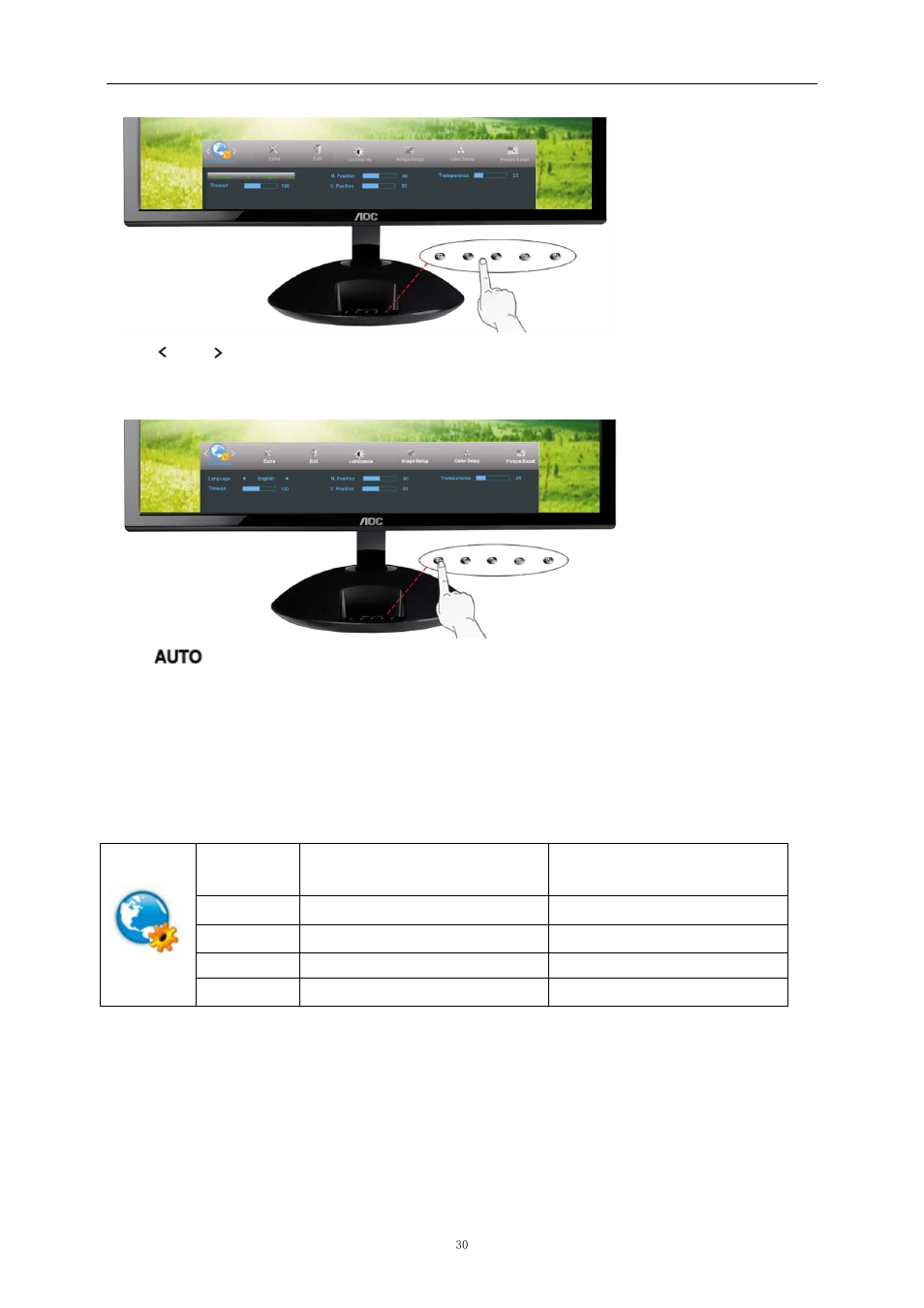 AOC e2343Fi User Manual | Page 30 / 62