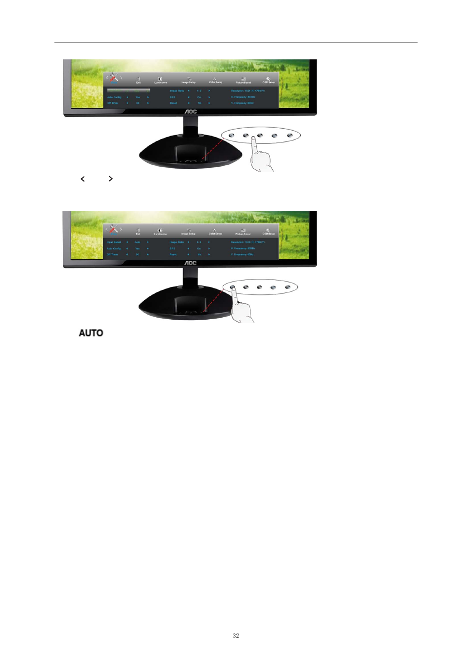 AOC e2343Fi User Manual | Page 32 / 62