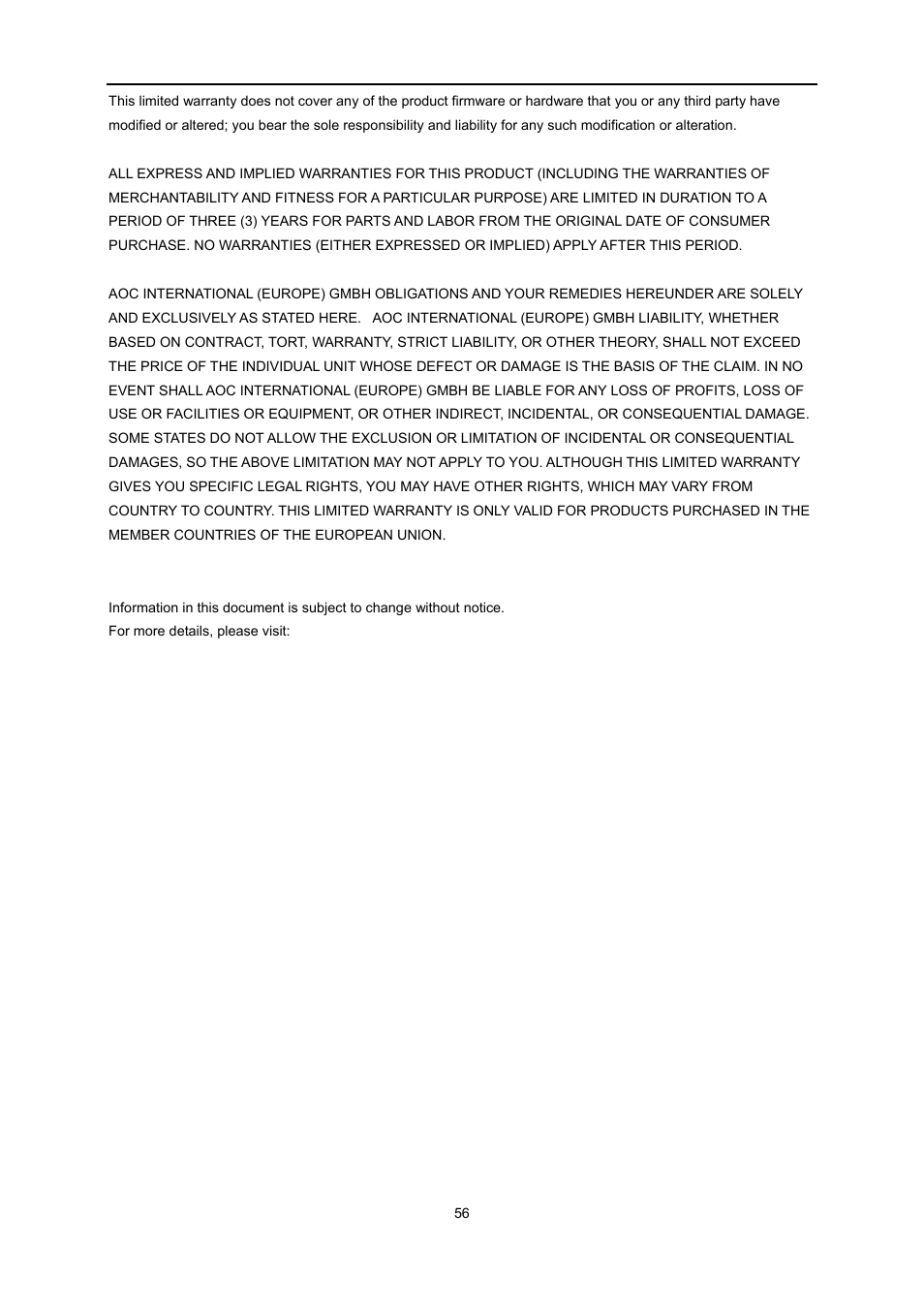 AOC e2351f User Manual | Page 56 / 59