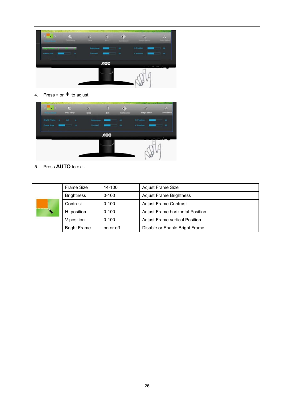 AOC e2352Phz User Manual | Page 26 / 60