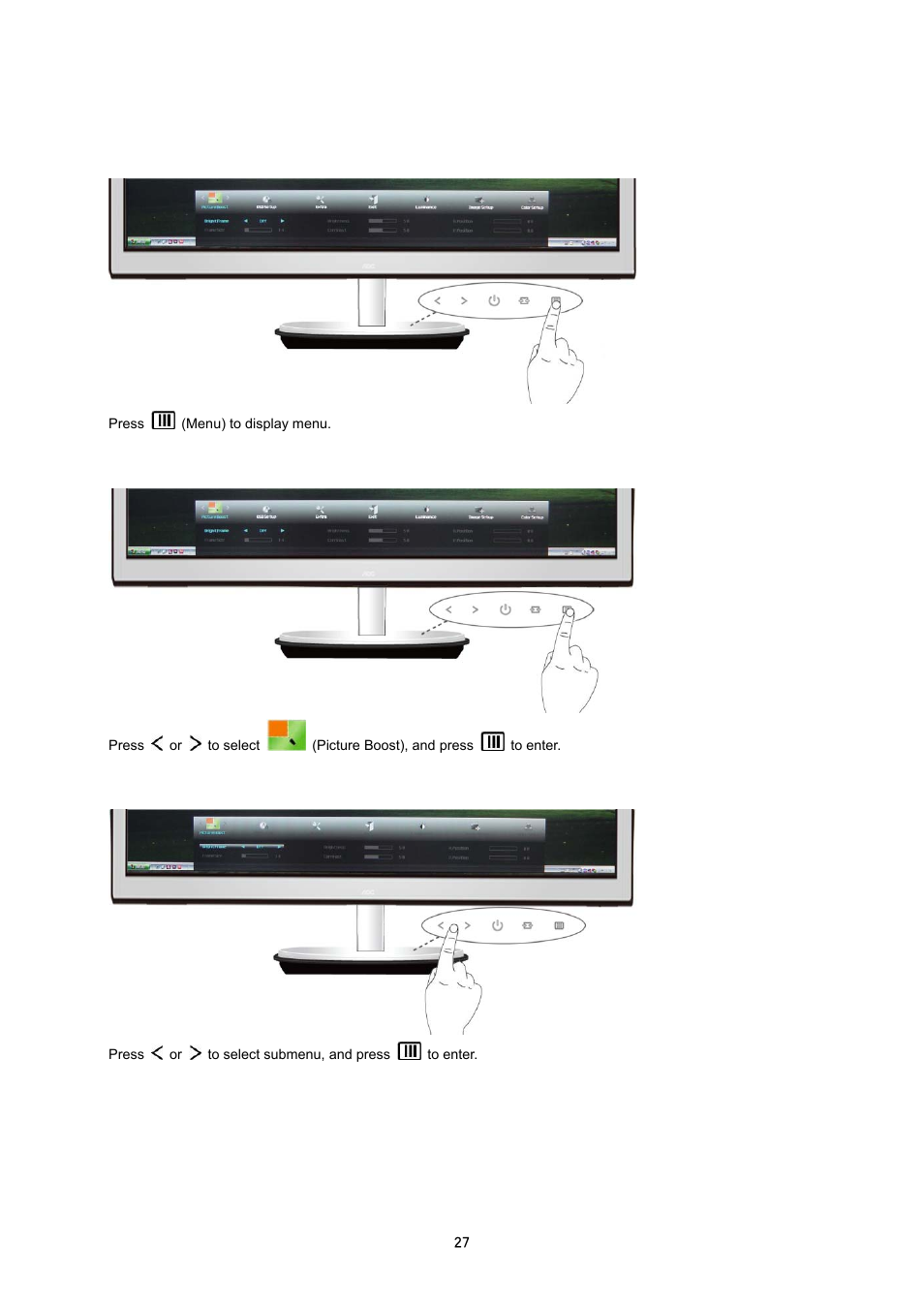 Picture boost | AOC i2353Ph User Manual | Page 27 / 58