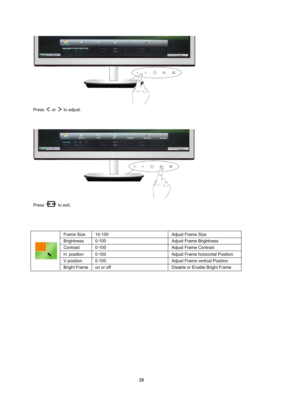 AOC i2353Ph User Manual | Page 28 / 58