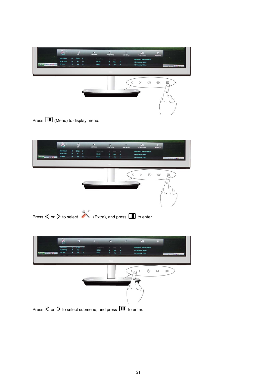 Extra | AOC i2353Ph User Manual | Page 31 / 58