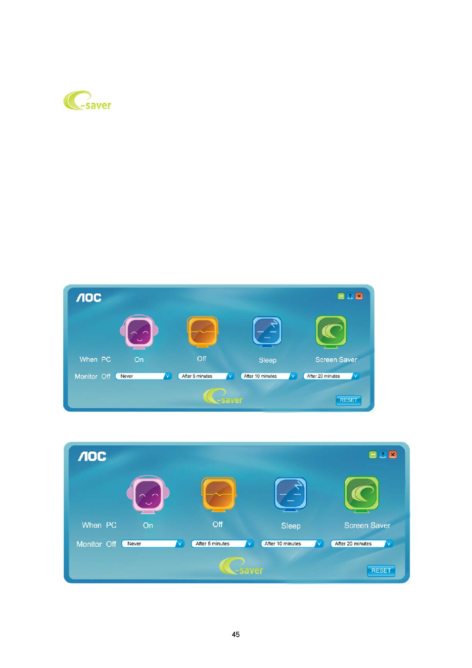 Oubleshoot, E-saver | AOC i2353Ph User Manual | Page 45 / 58