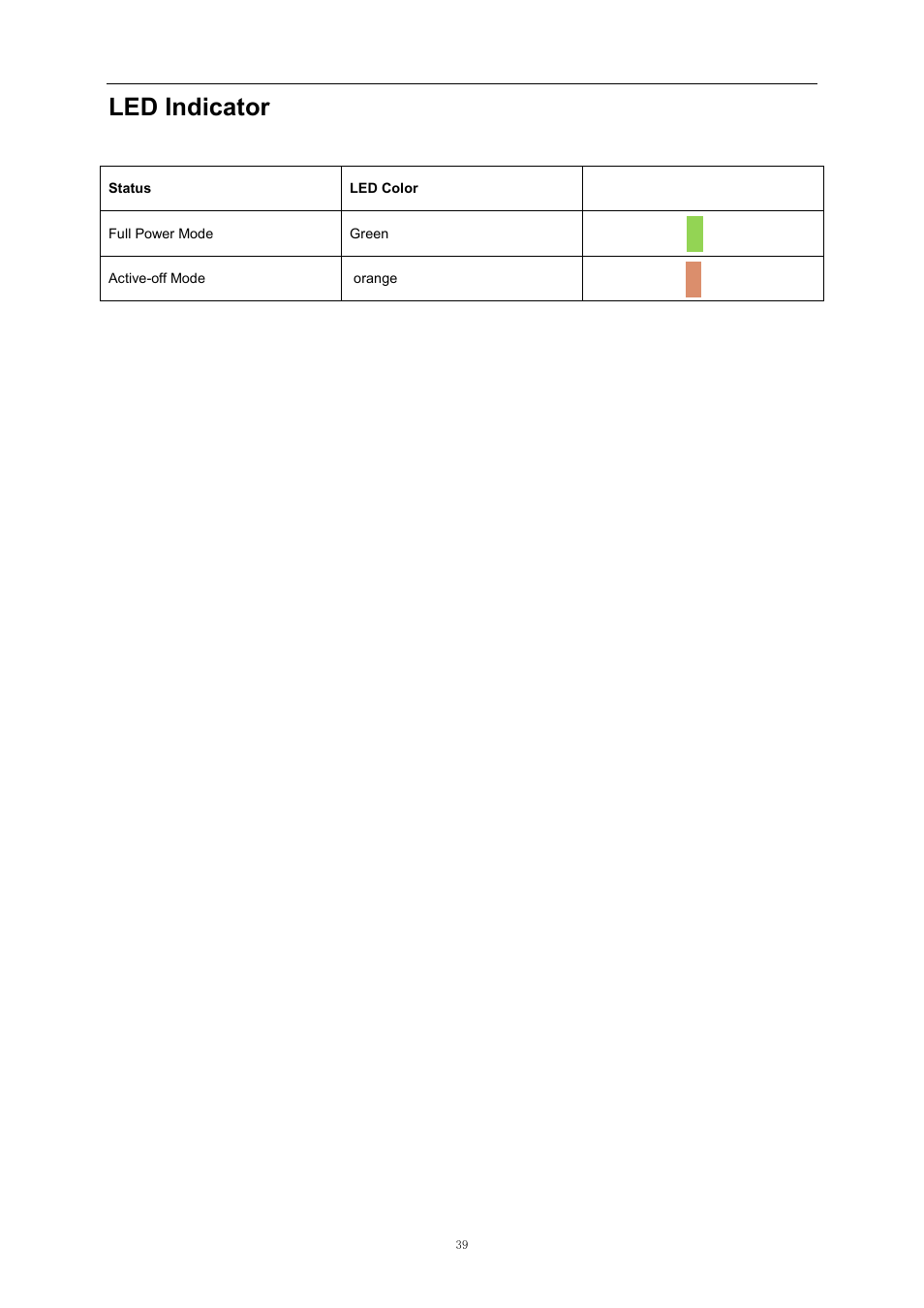 Led indicator, Extra | AOC i2369Vm User Manual | Page 39 / 72