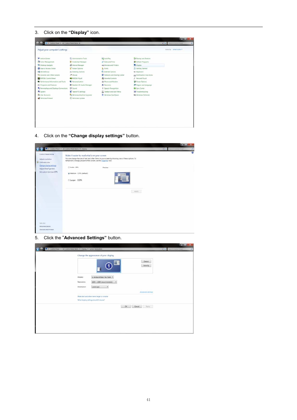 AOC i2369Vm User Manual | Page 41 / 72