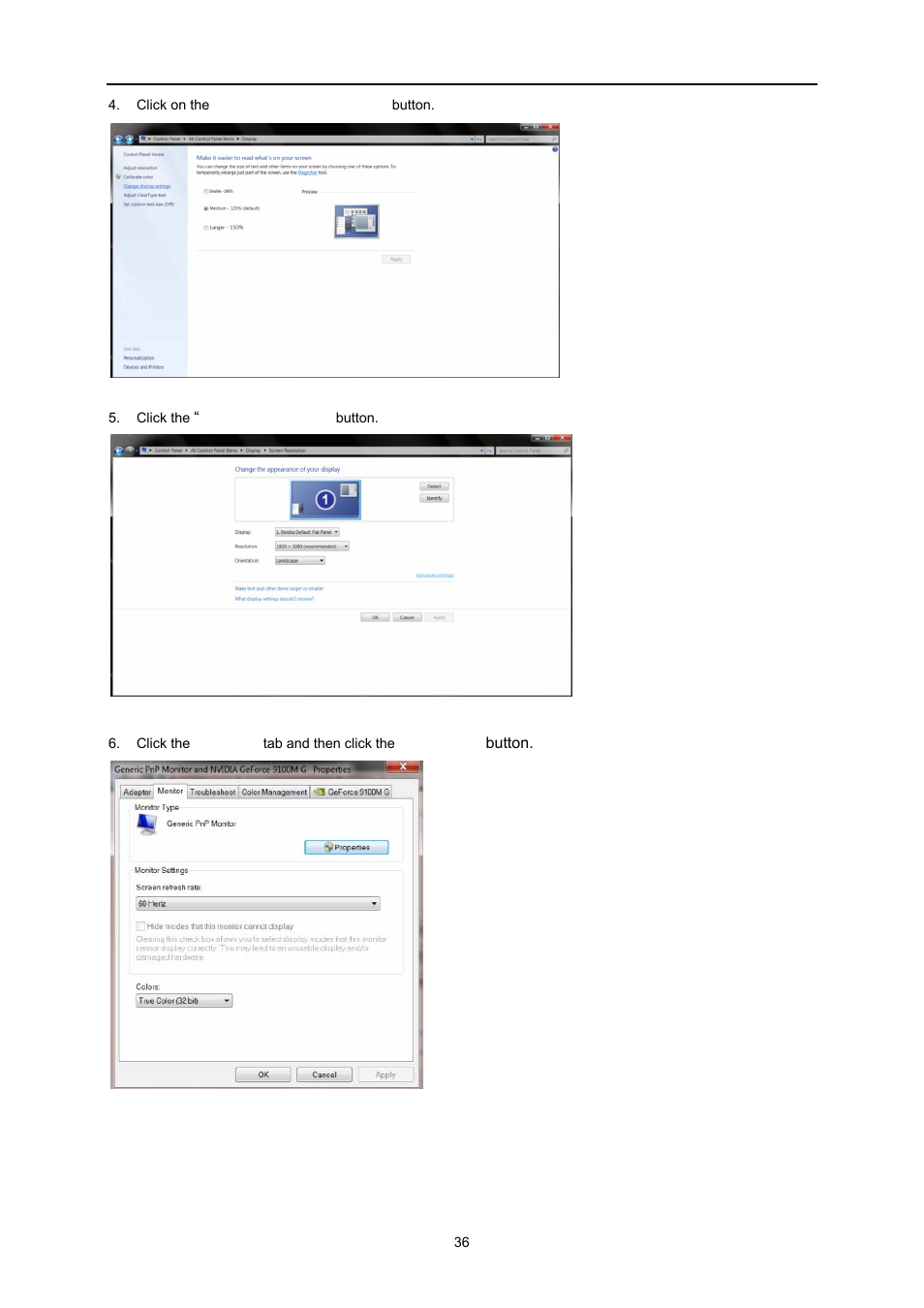 AOC I2473PWM User Manual | Page 36 / 68