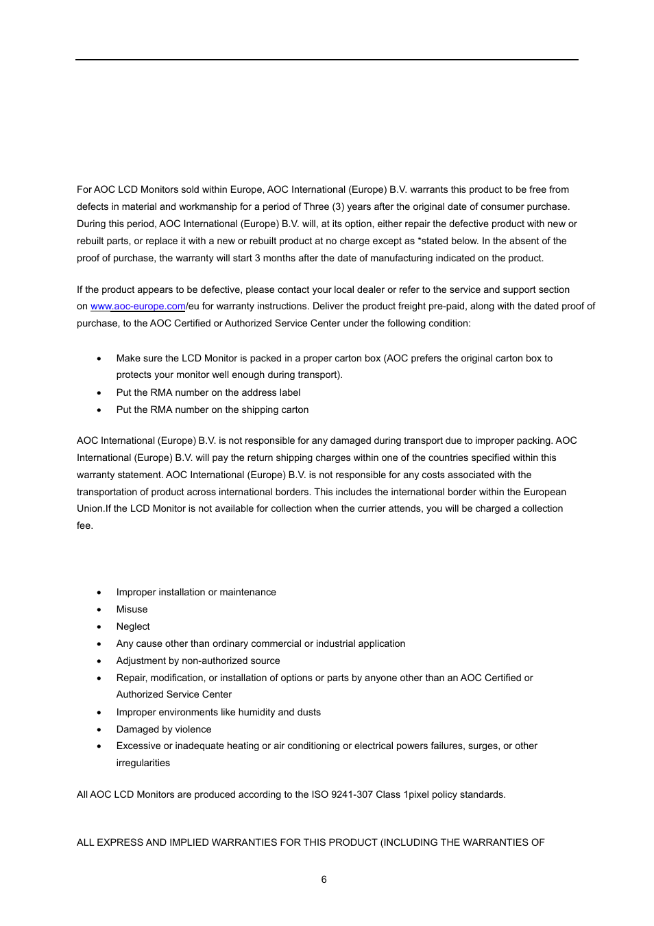 Service | AOC I2473PWM User Manual | Page 61 / 68