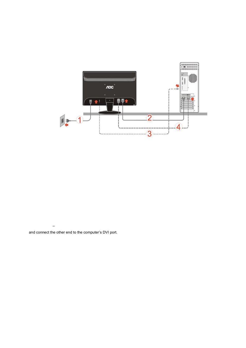 Connecting the monitor | AOC 2436Vwa User Manual | Page 13 / 59