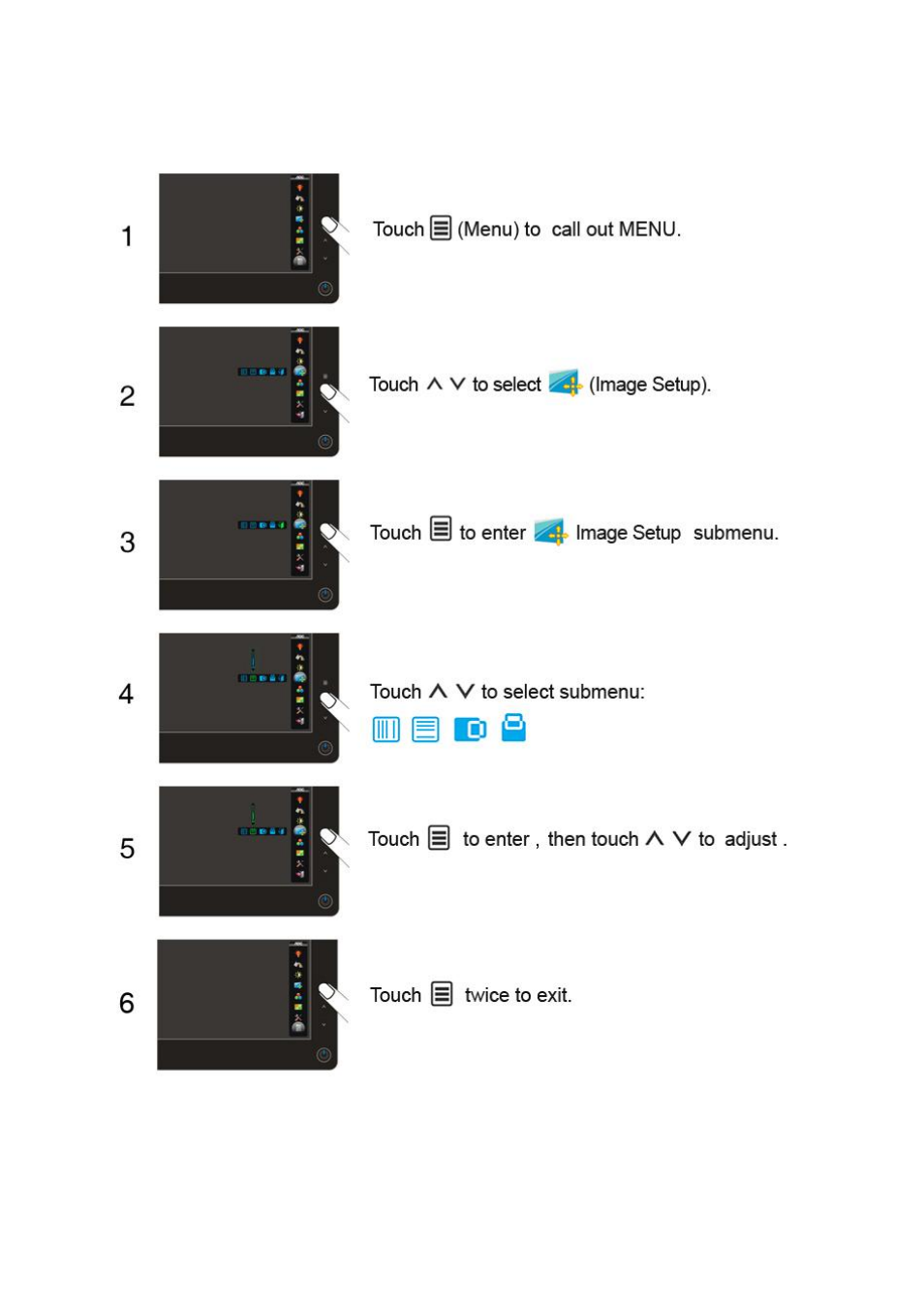 Image setup | AOC 2436Vwa User Manual | Page 27 / 59