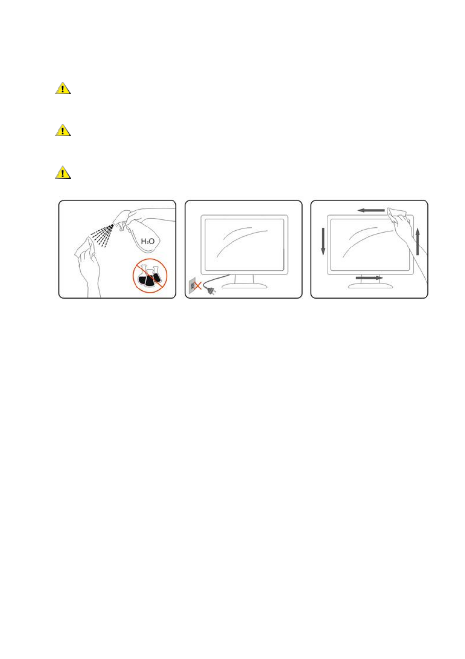Cleaning | AOC 2436Vwa User Manual | Page 8 / 59