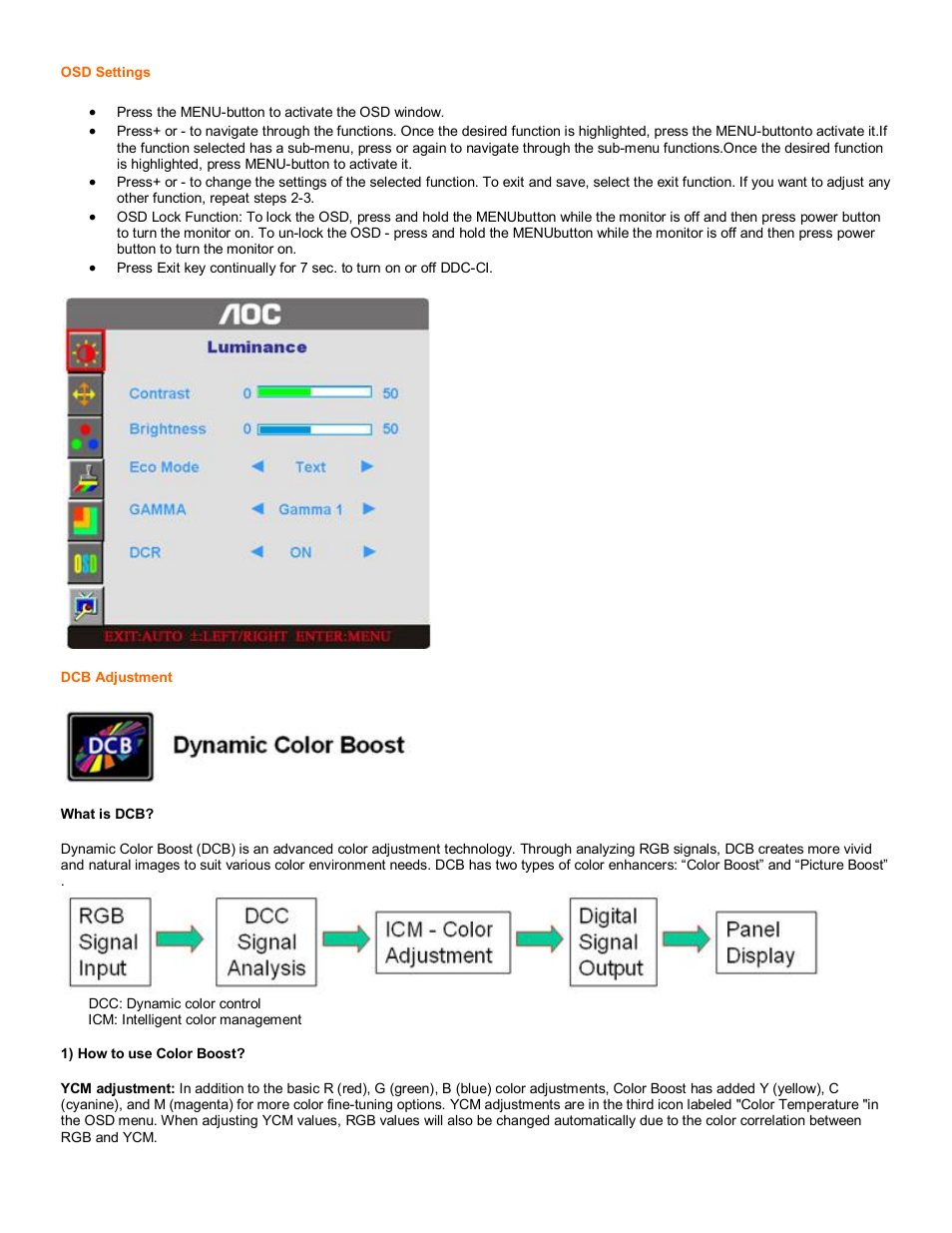 AOC 416V User Manual | Page 8 / 17