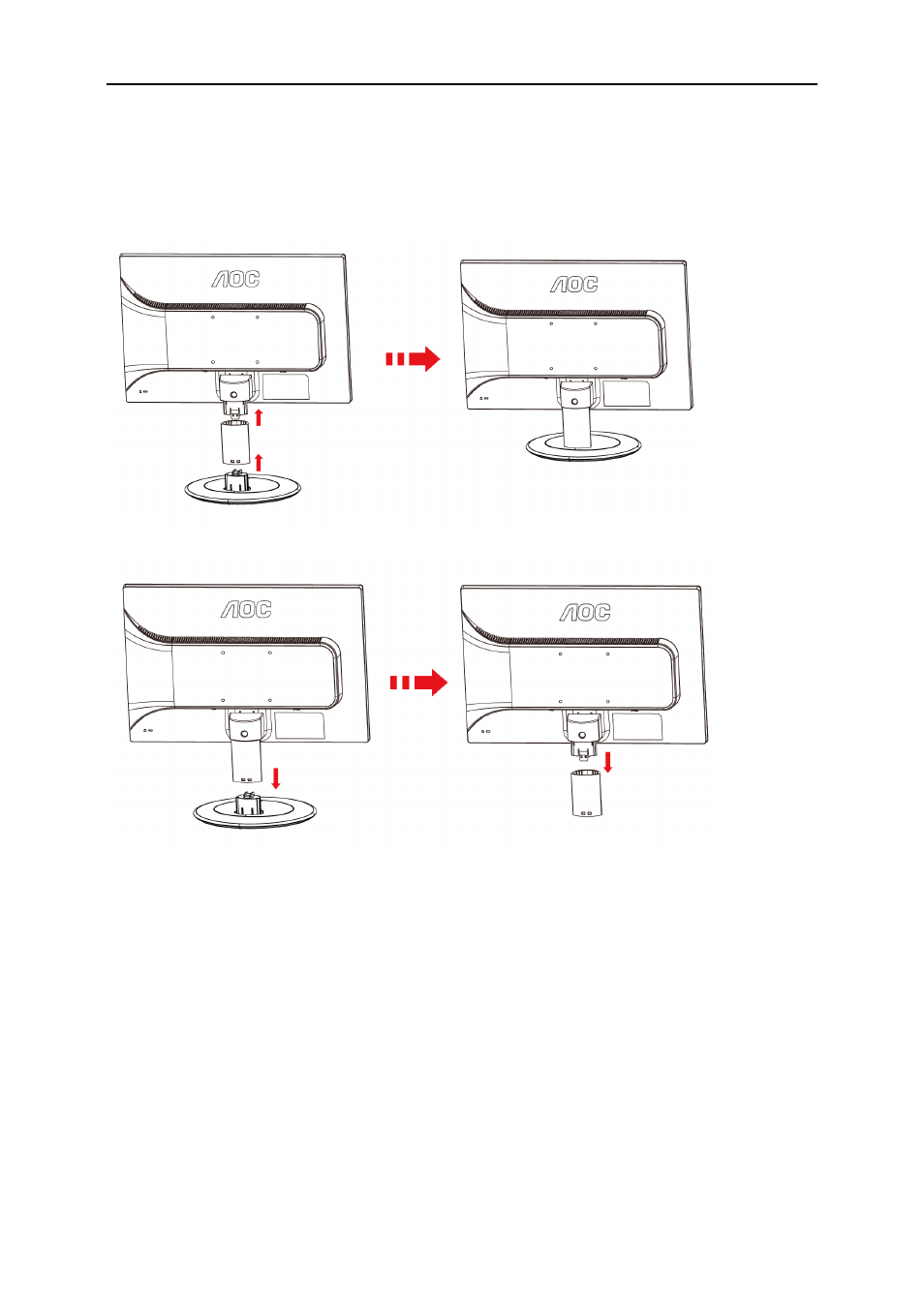 Setup stand & base | AOC e2425Swd User Manual | Page 10 / 58