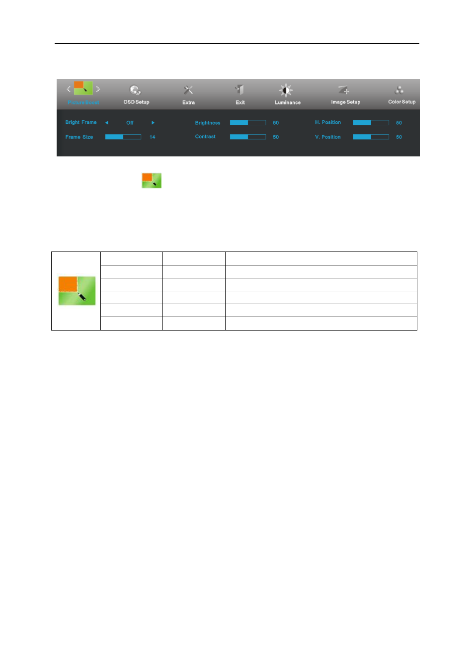 Picture boost | AOC e2425Swd User Manual | Page 25 / 58