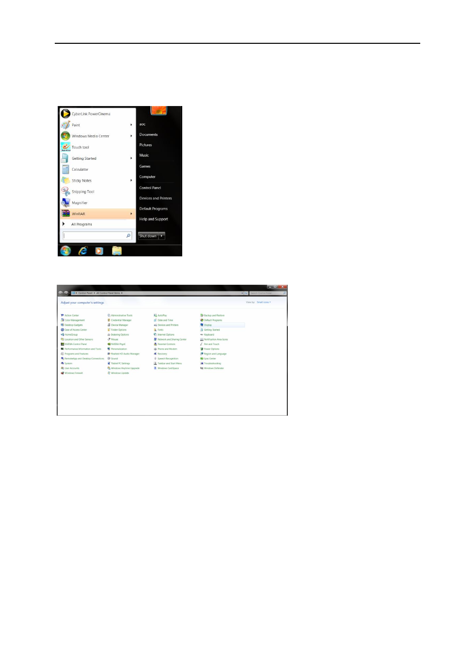 Windows 7 | AOC e2425Swd User Manual | Page 33 / 58