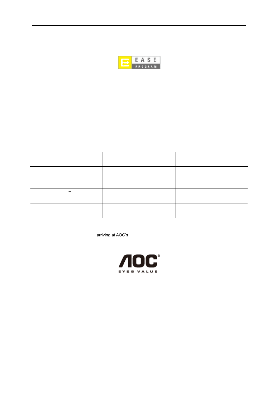 Ease programe | AOC e2425Swd User Manual | Page 58 / 58